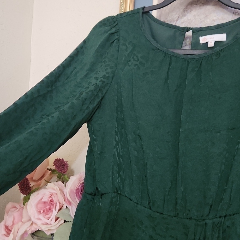 Leopard print Green Girls Dress Party Wedding Christmas Xl - Picture 9 of 12